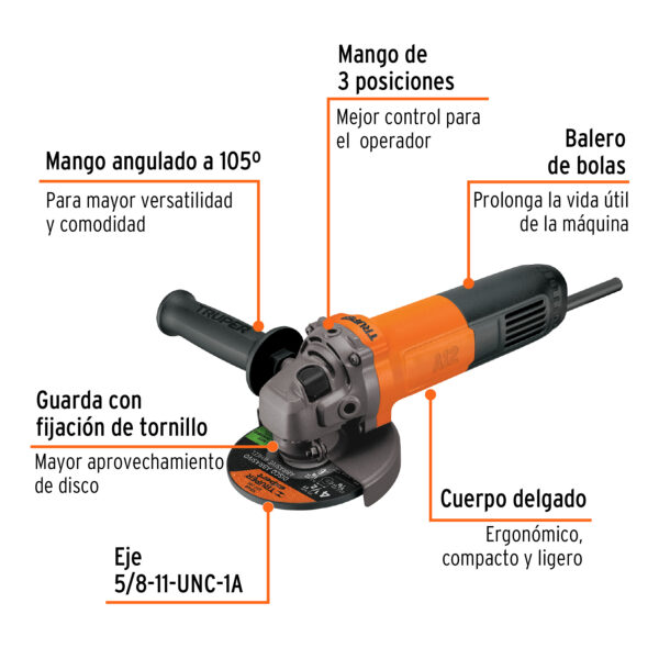 Esmeriladora 700W Truper - Imagen 2